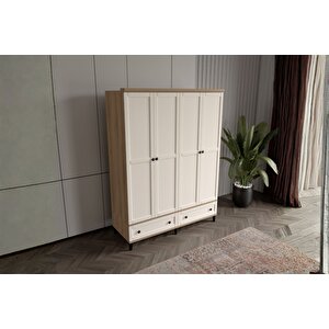 Duns Walnut 4 Kapılı Gardırop