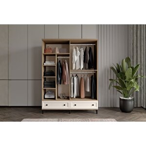 Duns Walnut 4 Kapılı Gardırop