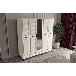 Char Moon 5 Kapılı Aynalı Gardırop