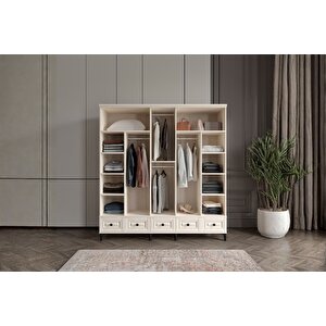 Merz Moon 5 Kapılı Camlı Gardırop