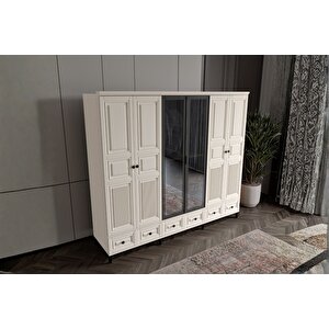 Merz Moon 6 Kapılı Camlı Gardırop