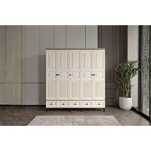 Merz Walnut 5 Kapılı Gardırop