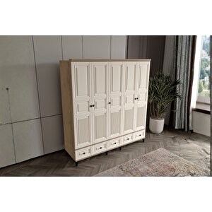 Merz Walnut 5 Kapılı Gardırop