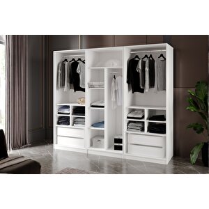 Rain 6 Kapılı 4 Camlı Gardırop