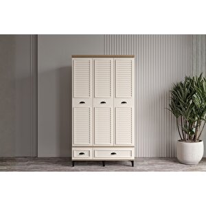 Char Walnut 3 Kapılı Gardırop