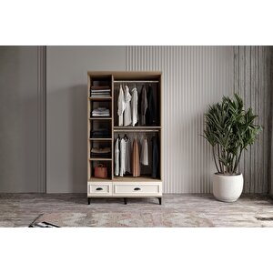 Char Walnut 3 Kapılı Gardırop