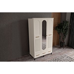 Hima Moon 3 Kapılı Aynalı Gardırop