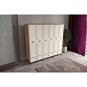 Char Walnut 6 Kapılı Gardırop