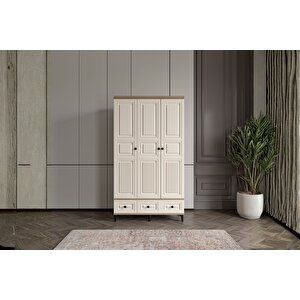 Merz Walnut 3 Kapılı Gardırop