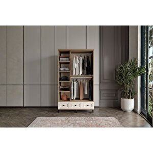 Merz Walnut 3 Kapılı Gardırop