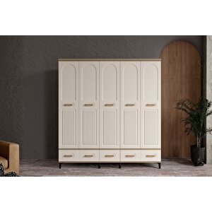 Hima Walnut 5 Kapılı Gardırop