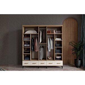 Hima Walnut 5 Kapılı Gardırop