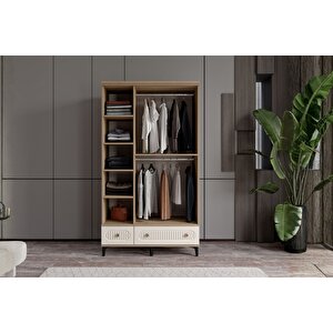 Cast Walnut 3 Kapılı Gardırop