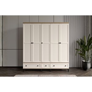 Duns Walnut 5 Kapılı Gardırop