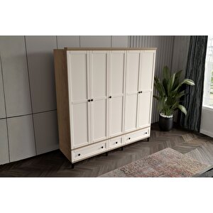 Duns Walnut 5 Kapılı Gardırop
