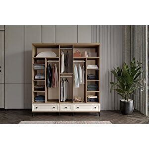 Duns Walnut 5 Kapılı Gardırop