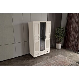 Merz Moon 3 Kapılı Camlı Gardırop