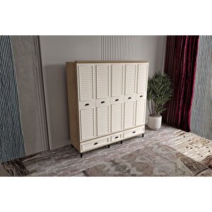 Char Walnut 5 Kapılı Gardırop