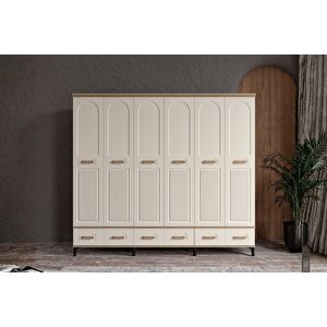 Hima Walnut 6 Kapılı Gardırop