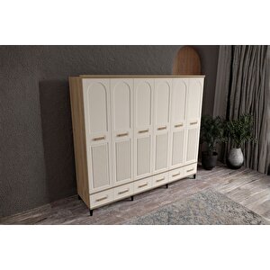 Hima Walnut 6 Kapılı Gardırop