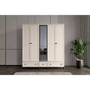 Duns Moon 5 Kapılı Camlı Gardırop