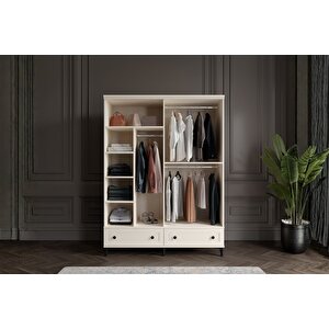 Zare Moon 4 Kapılı Gardırop