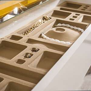 Alfa Puflu 3 Çekmeceli Raflı Şifonyer