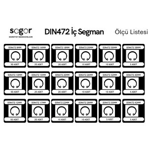 Segman Seti Din 472 İç Segman Seti 350 Adet