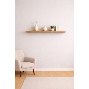 Yankı-byeg 90 Cm Safir Meşe Mdf Uçan Duvar Rafı Gizli Bağlantı Kitaplık