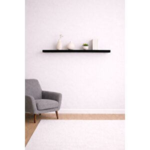 Yankı-byeg 90 Cm Mat Siyah Mdf Uçan Duvar Rafı Gizli Bağlantı Kitaplık