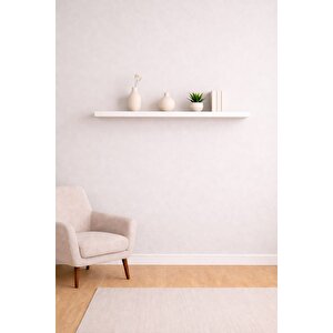 Yankı-byeg 90 Cm Mat Beyaz Mdf Uçan Duvar Rafı Gizli Bağlantı Kitaplık