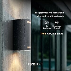 Lunara Glass 17 cm LED Duvar Apliği Antrasit Alüminyum Cam Detaylı IP65 İç Mekan Dış Mekan Bahçe Cephe Aydınlatması