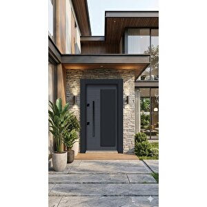 Premium Antrasit Kompozit Kaplama Çelik Kapı (210x110 Pervazdan Pervaza)