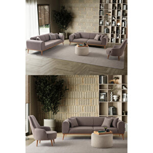 Paris 3+3+1 Koltuk Takımı Kahverengi Kahverengi