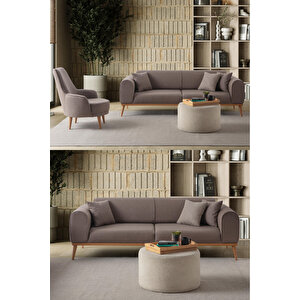 Paris 3+1 Koltuk Takımı Kahverengi Kahverengi