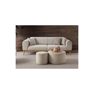 Paris 3+1 Koltuk Takımı Bej Renk Krem