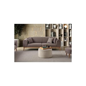 Paris 3+3+1+1 Koltuk Takımı Kahverengi