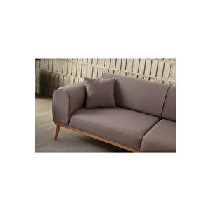 Paris 3+3+1+1 Koltuk Takımı Kahverengi