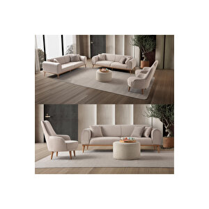 Paris 3+3+1+1  Koltuk Takımı Sütlü Kahve Sütlü Kahve