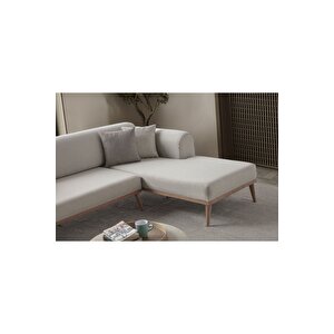 Paris Sol Köşe Koltuk Takımı Krem