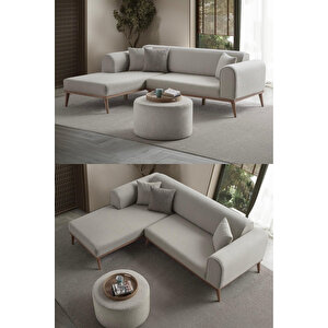 Paris Sağ Köşe Koltuk Takımı Krem Sağ