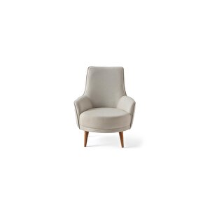 Paris Keten Berjer Bej Tekli Koltuk Krem