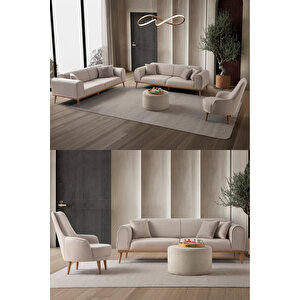 Paris 3+3+1 Koltuk Takımı Sütlü Kahve Sütlü Kahve