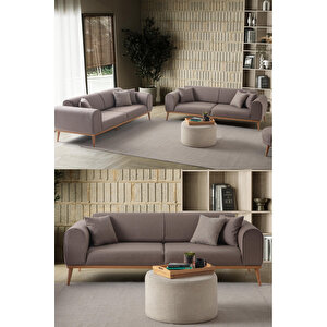 Paris 3+3 Koltuk Takımı Kahverengi Kahverengi