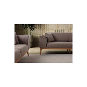 Paris 3+3 Koltuk Takımı Kahverengi