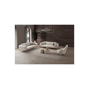 Paris 3+3+1 Koltuk Takımı Bej Renk Bej