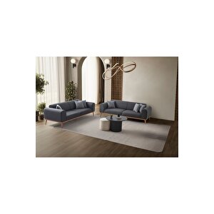 Paris 3+3 Koltuk Takımı Antrasit Siyah