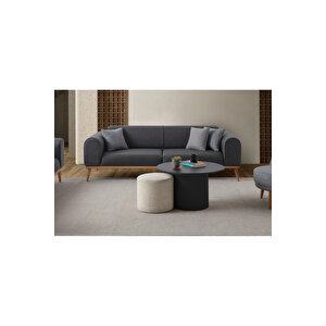 Paris 3+3 Koltuk Takımı Antrasit Siyah