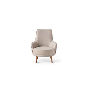 Paris Keten Berjer Sütlü Kahve Tekli Koltuk