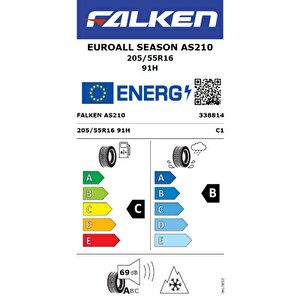 205/55 R16 91h Tl Euroall Season As210 Dört Mevsim Oto Lastiği (üretim Yılı: 2025)